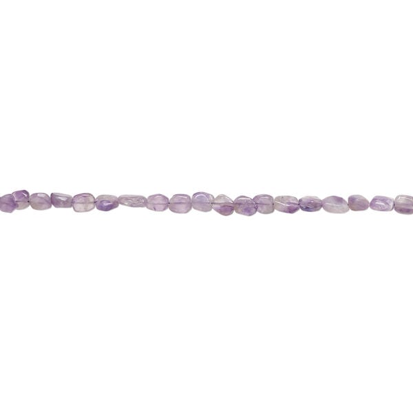 Amethyst 1pkg1, hand-cut freeform bead natural, 13 inch light to medium 7x7mm-13x8mm image number 1