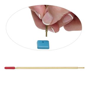 Clay cutter, Kemper&reg;, brass and rubber, 4 inches with 3/32 inch square hole and built-in pop-out tool. Sold individually.