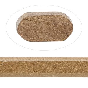 Cord, Ellada Leather&trade;, Greek leather (dyed), brown, 10x5mm oval. Sold per pkg of 1 yard.