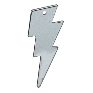 Hemalyke&trade; 1pkg1, top-drilled 2-sided lightning bolt focal 40x16mm