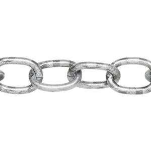 Chain 1pkg1 cable, 12mm, aluminum silver & black 24 inch