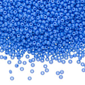 Seed bead, Preciosa Ornela Czech glass, pkg/500g, #11 rocaille, opaque medium blue, (33040).