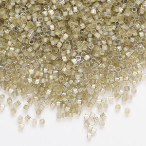 Seed bead, Miyuki Delica&reg;, 1pkg50g, glass, #11 round, translucent rainbow cactus (DB-1875)