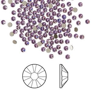 Flat back 1440pk crystal vitrail light foil back, Swarovski&reg; 2.1-2.3mm rose round SS7 2058