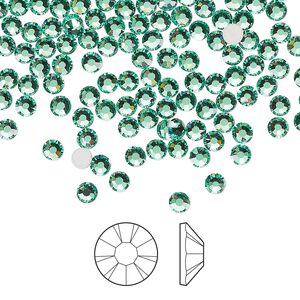 Flat back 1440pk Caribbean Sea foil back, Preciosa MAXIMA Czech crystal rhinestone 3-3.2mm chaton rose round SS12