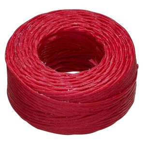 Thread, Hemptique&reg;, polyester, pkg/25 yards, coral, 1mm smooth.