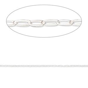 Chain 1pkg1 sterling silver, 0.9mm add-a-bead, Gossamer&trade; 50 foot unfinished