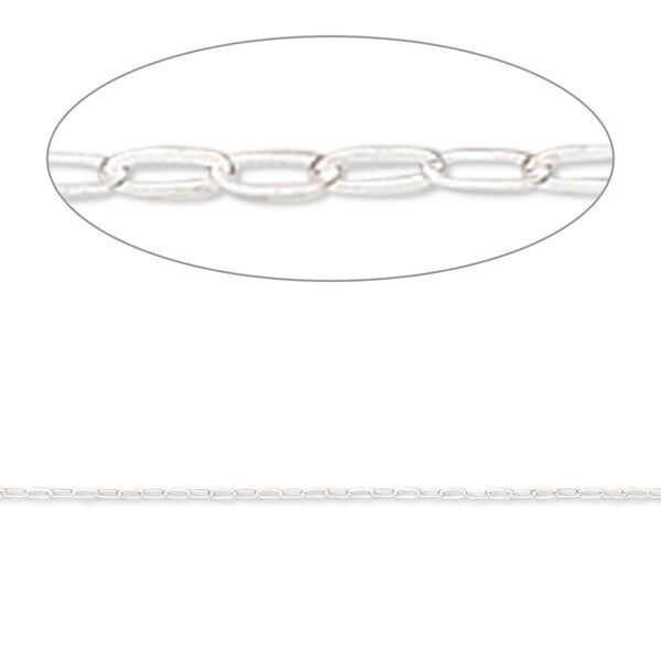 Chain 1pkg1 sterling silver, 0.9mm add-a-bead, Gossamer&trade; 50 foot unfinished image number 0