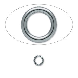 Jump ring 1pkg1000 gunmetal-plated, 6mm round, 18 gauge / 4.2mm inside diameter / brass