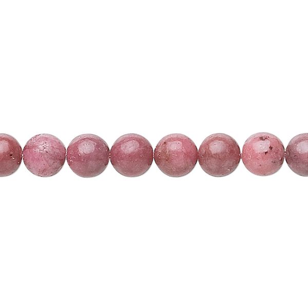Rhodonite 1pkg1, round bead natural 15.5-16 inch 6mm image number 0