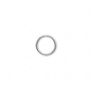 Jump ring 1pkg100 silver-plated, 10mm round, 18 gauge / 8mm inside diameter / brass