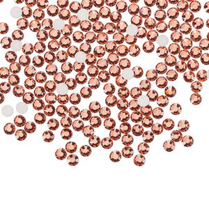 Flat back 1440pk padparadscha foil back, Preciosa MAXIMA Czech crystal rhinestone 2.5-2.7mm chaton rose round SS9