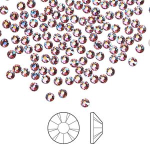 Flat back 144pk mesmera AB foil back, Preciosa MAXIMA Czech crystal rhinestone 2.5-2.7mm chaton rose round SS9