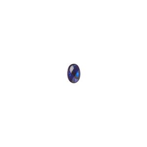 Cabochon, paua shell (dyed / coated), purple, 6x4mm calibrated oval, Mohs hardness 3-1/2. Sold per pkg of 10.