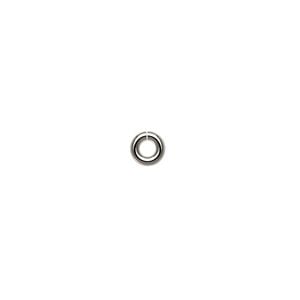 Jump ring 1pkg2 14Kt white gold, 5mm round, 16 gauge / 2.4mm inside diameter