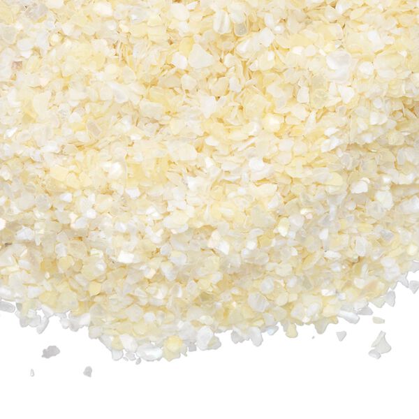 Mother-of-pearl shell 1pkg1oz, undrilled inlay chip mini white image number 0