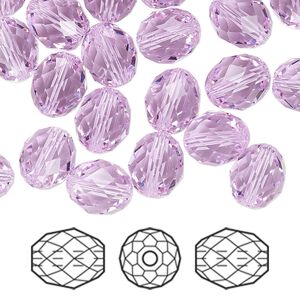 Bead 72pk violet, Swarovski&reg; 9.5x8mm olive briolette 5044