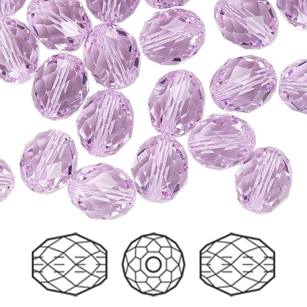 Bead 72pk violet, Swarovski&reg; 9.5x8mm olive briolette 5044 image number 0