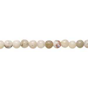 Dendritic opal 1pkg1, round bead natural B grade, 15.5-16 inch 4mm