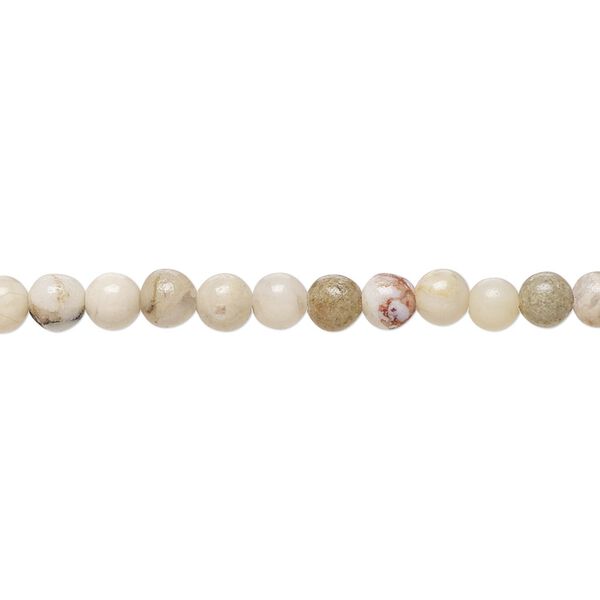 Dendritic opal 1pkg1, round bead natural B grade, 15.5-16 inch 4mm image number 0