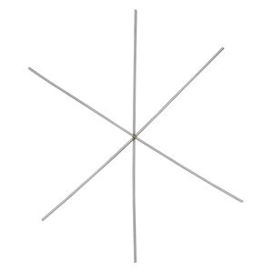 Ornament frame, carbon steel, 3-3/4 inch snowflake with 6 legs, 18 gauge. Sold per pkg of 10.