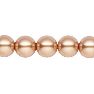 Pearl 1pk bright gold, Celestial Crystal&reg; 10mm round 15.5-16 inch