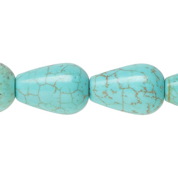 Magnesite 1pkg1, teardrop bead 15 inch 18x12mm-19x13mm image number 0