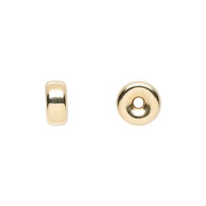 Bead 1pkg10 14Kt gold-filled, 9.5x4.5mm rondelle