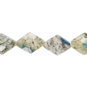 K2 "jasper" 1pkg1, hand-cut faceted puffed diamond bead natural 8 inch 13x10mm-17x13mm