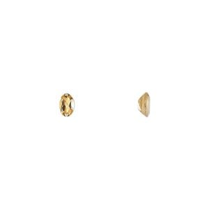 Citrine 1pkg2, hand-cut faceted oval gem 5x3mm