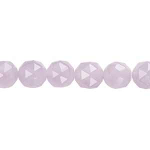 Lavender amethyst 1pkg1, rose-cut round bead natural 8 inch 8mm