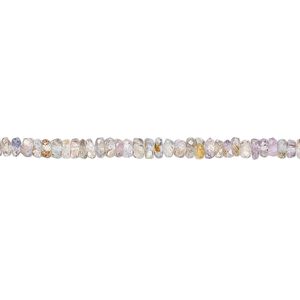 Green sapphire / brown sapphire 1pkg1, hand-cut faceted rondelle bead 6 inch 2x1mm-3x2mm