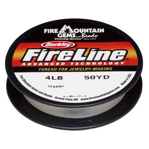 Thread, Berkley&reg; FireLine&reg;, gel-spun polyethylene, crystal, 0.13mm diameter 4-fiber braid, 4-pound test. Sold per 50-yard spool.