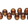 Freshwater pearl 1pkg1, top-drilled teardrop, 15.5-16 inch copper peacock 11x8mm-14x9mm cultured image number 0