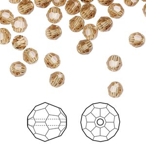 Bead 720pk light Colorado topaz, Swarovski&reg; 5mm round 5000