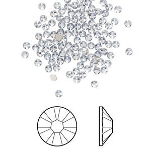Flat back 1440pk crystal blue shade foil back, Swarovski&reg; 2.1-2.3mm rose round SS7 2058