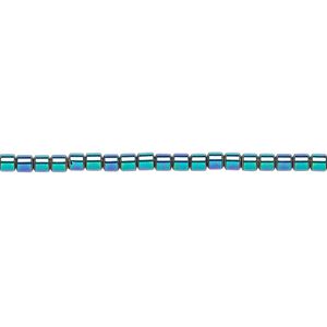 Hemalyke&trade; 1pkg1, rainbow titanium-coated tube bead 15.5-16 inch 2mm