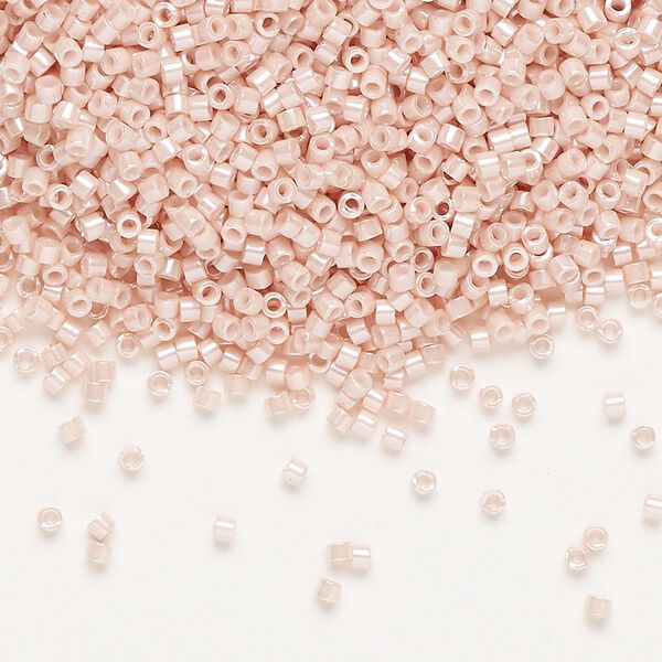 Seed bead, Delica&reg;, glass, pkg/250g, #11 round, opaque glazed luster light salmon (DB-1533-1). image number 0