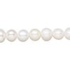 Freshwater pearl 1pkg1, semi-round, 14 inch white 7-9mm cultured image number 0