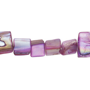 Mother-of-pearl shell 1pkg1, triangle tube bead 15 inch elderberry 6x6mm-14x9mm
