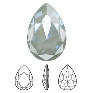 Fancy stone 1pk crystal agave ignite LacquerPRO, Crystal Passions&reg; 30x20mm pear 4327