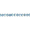 Bead 1pkg144 Malibu blue AB, Preciosa Czech crystal, 4mm bicone image number 0