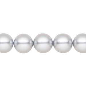 Pearl 10pk light grey, Preciosa Czech crystal 10mm round