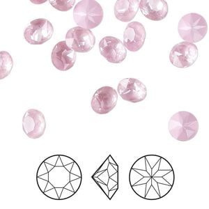 Chaton 12pk crystal soft rose ignite, Crystal Passions&reg; 6.14 to 6.32mm round SS29 1088