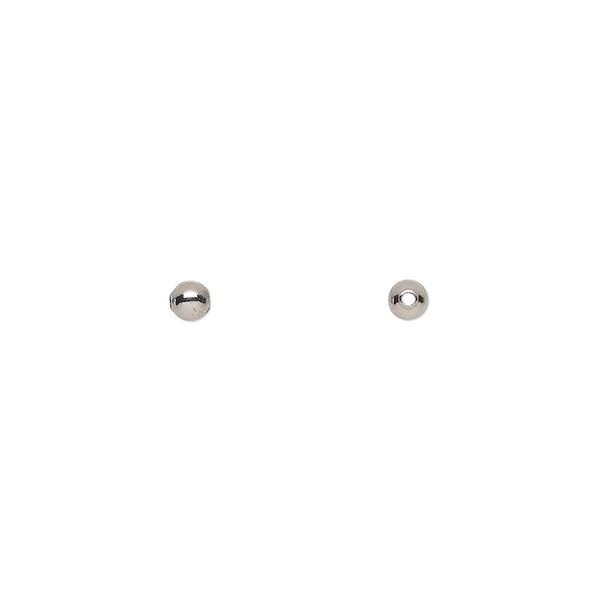 Bead 1pkg10 stainless steel, 3mm round image number 0