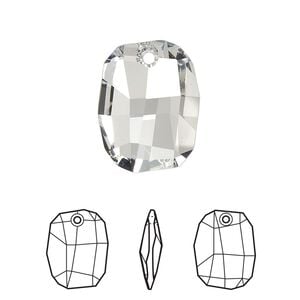 Drop 1pk crystal, Crystal Passions&reg; 19x14mm pendant graphic 6685