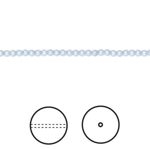 Pearl 100pk light blue, Crystal Passions&reg; 2mm round 5810