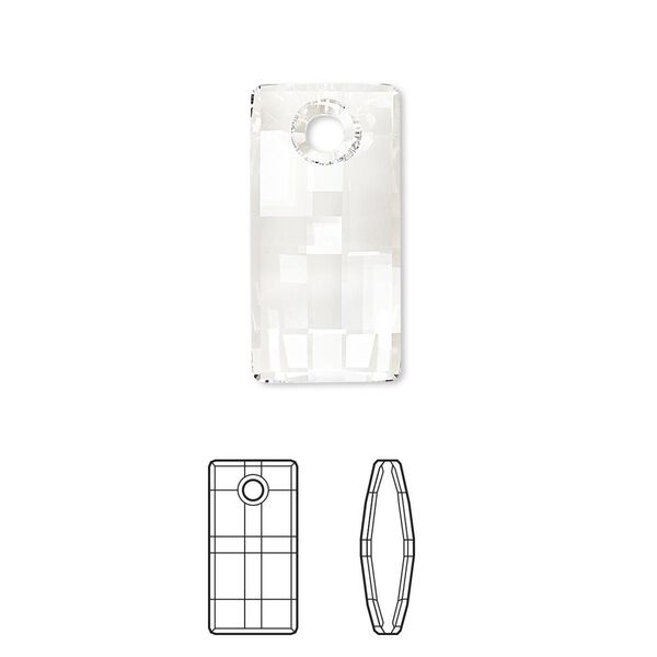 Drop 24pk crystal, Swarovski&reg; 20x10mm pendant urban 6696 image number 0