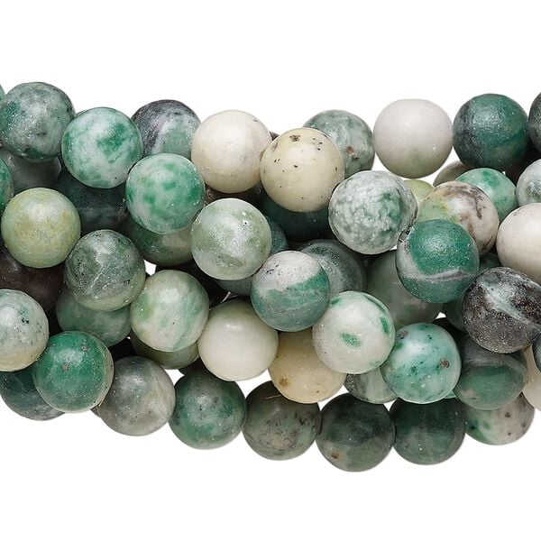Ching hai "jade" 1pkg10, round bead natural 15.5-16 inch 8mm image number 0