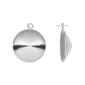 Drop, Almost Instant Jewelry&reg;, sterling silver, 18mm round with 18mm rivoli setting. Sold individually.